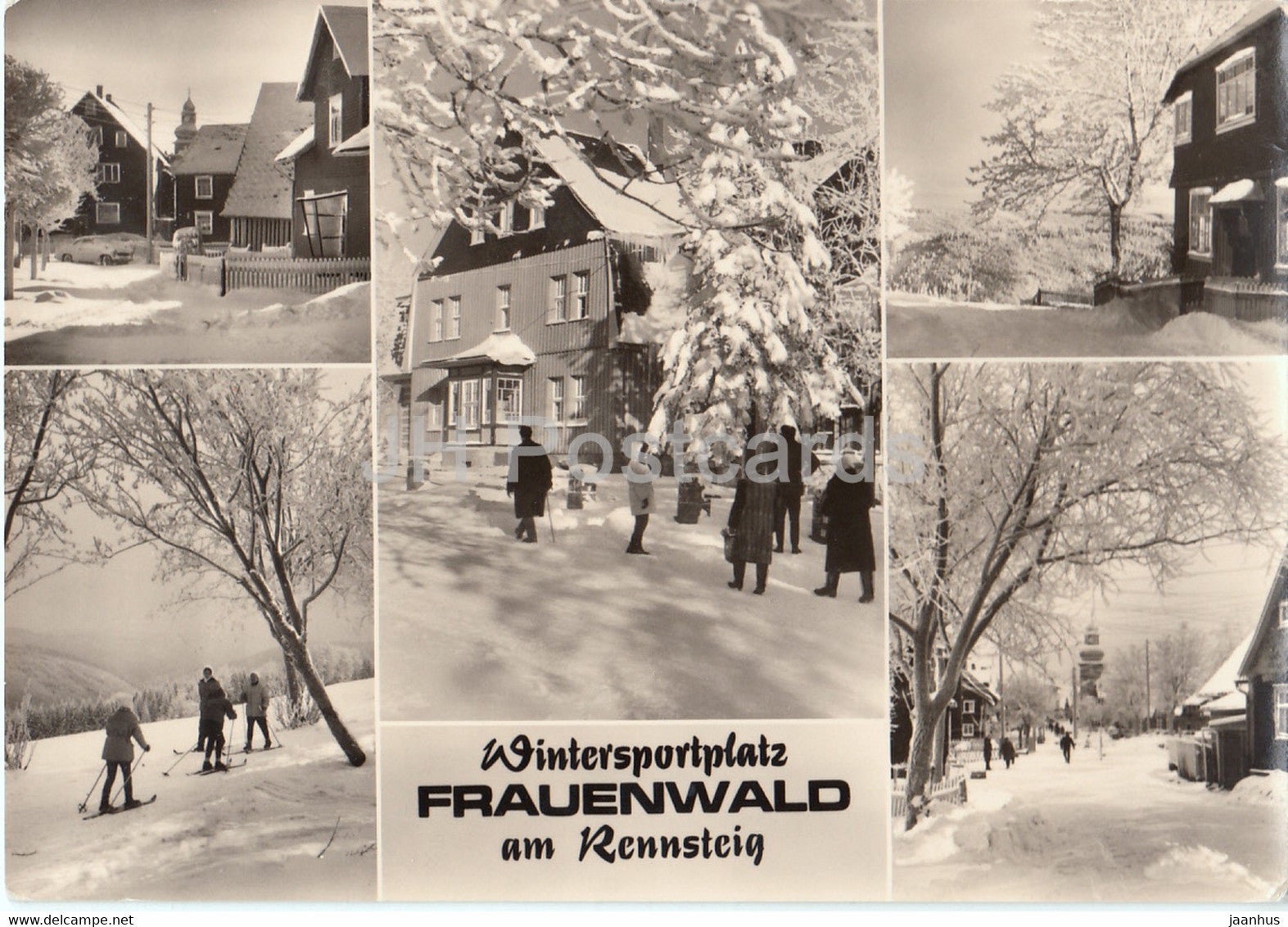 Wintersportplatz Frauenwald am Rennsteig - skiing - Germany DDR - used - JH Postcards