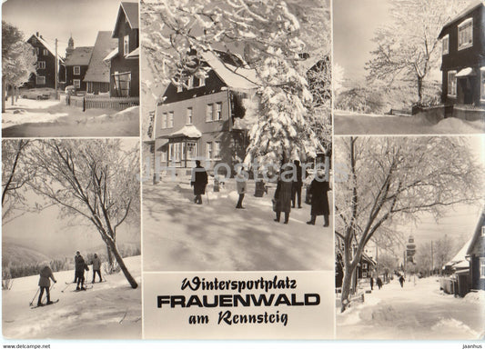 Wintersportplatz Frauenwald am Rennsteig - skiing - Germany DDR - used - JH Postcards