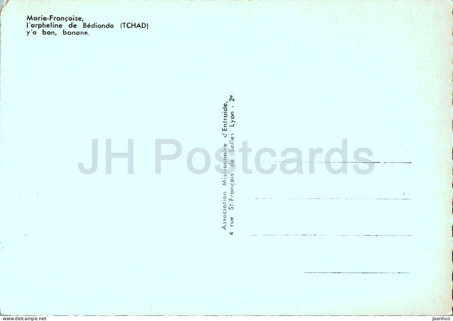 Marie Françoise - l'orpheline de Bediondo - l'orpheline de Bediondo - Tchad - inutilisée 