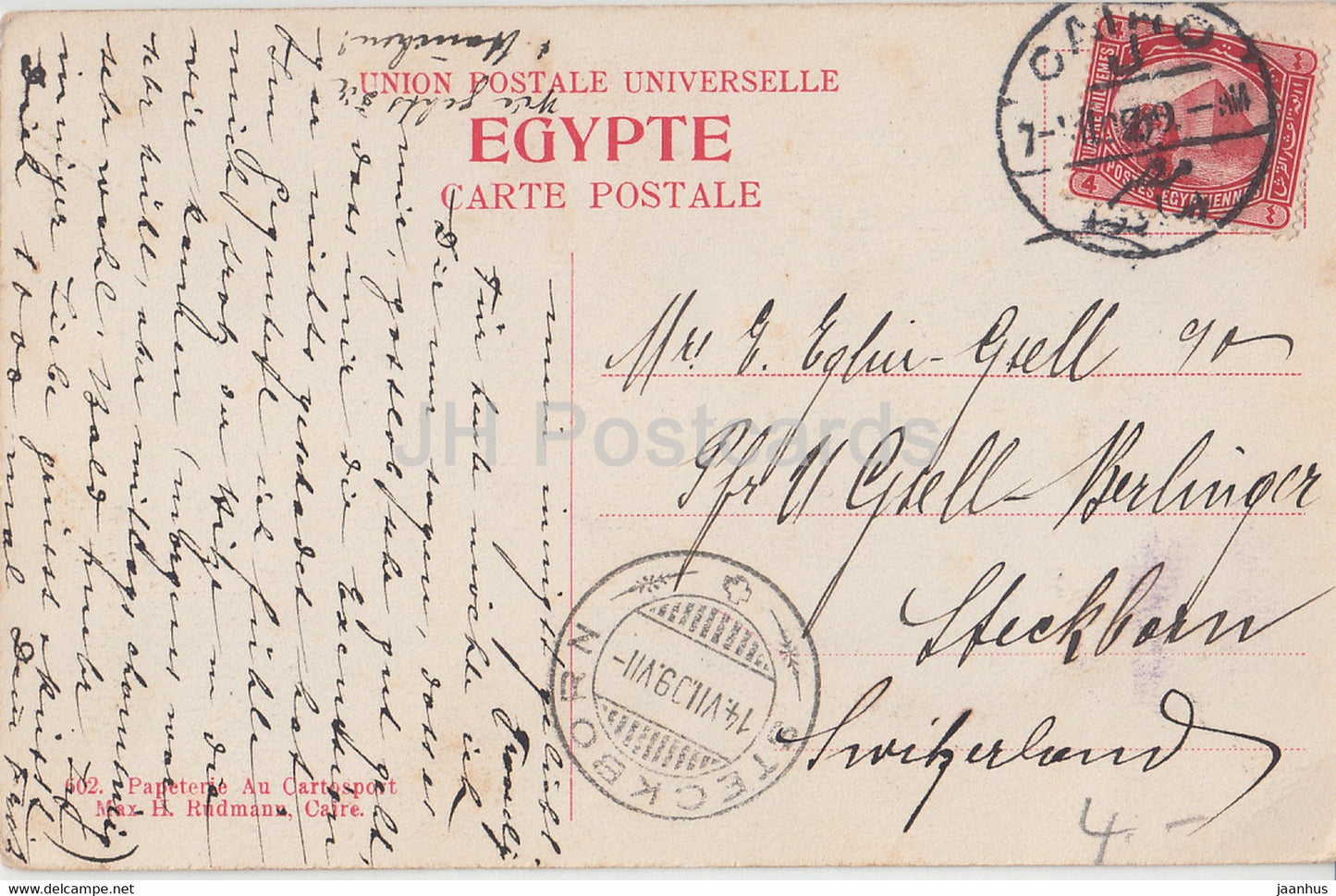 Cairo - Le Caire - Mosquee el Azhar - Vue Generale des Minarets - old postcard - 1909 - Egypt - used