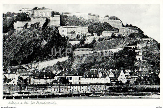 Koblenz a Rh - Der Ehrenbreitstein - old postcard - 1958 - Germany - used - JH Postcards