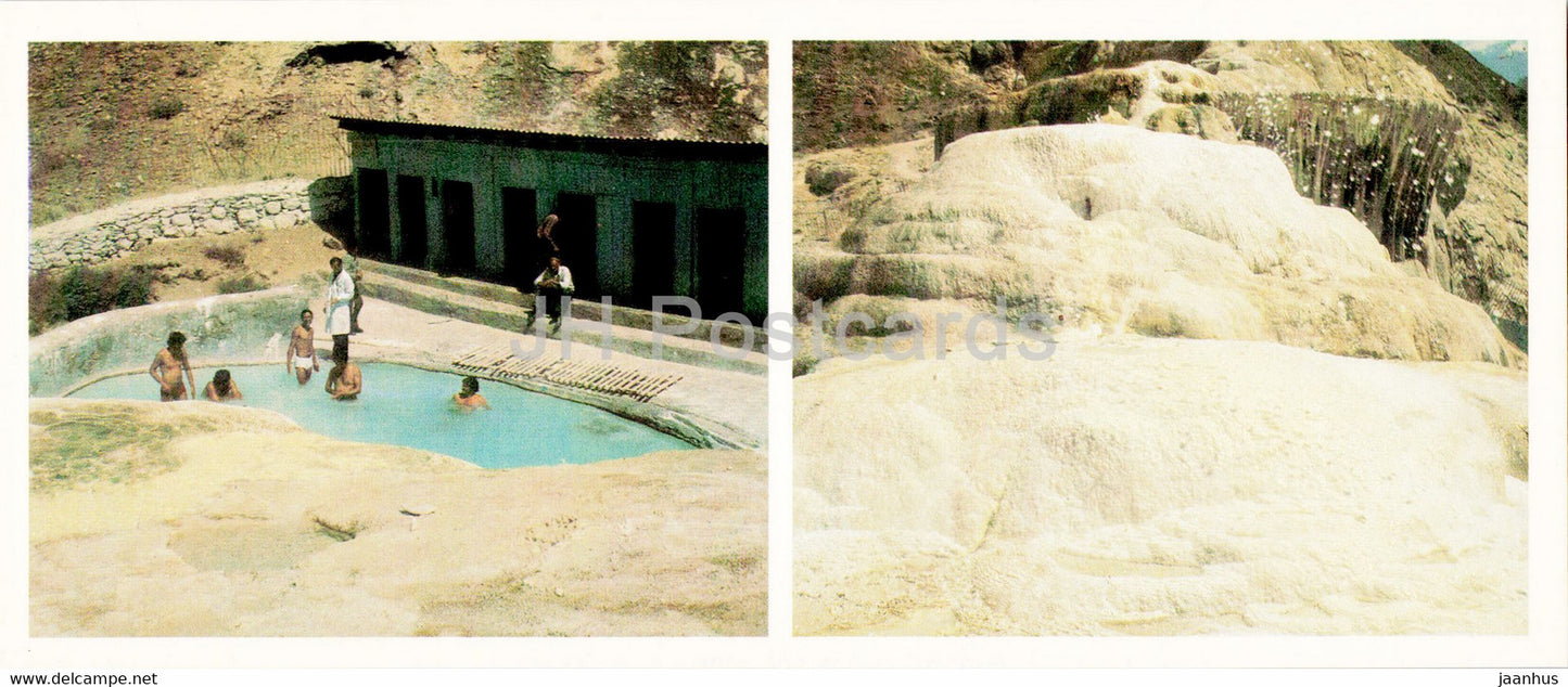 Pamir - Gorno-Badakhshan - Gharm-Chashma retreat - hot spring - 1985 - Tajikistan USSR - unused - JH Postcards