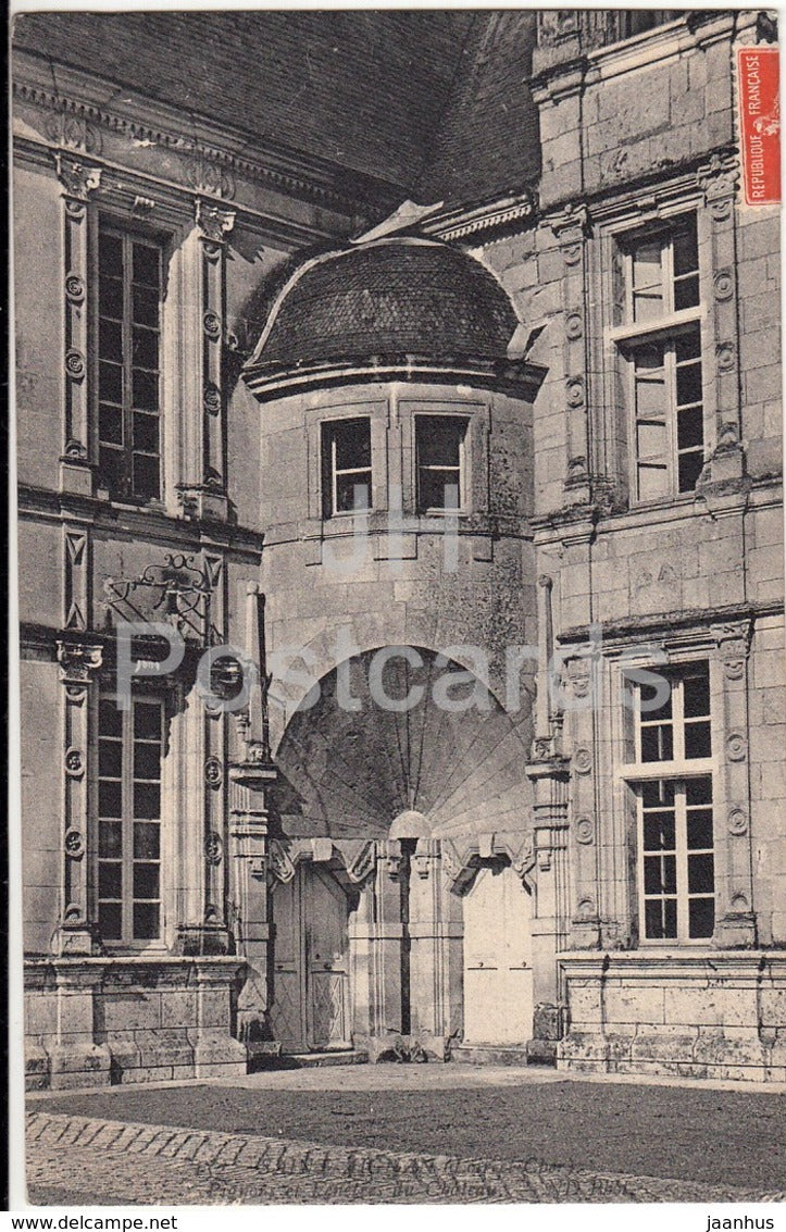 Chateau - castle - 1912 - old postcard - France - used - JH Postcards