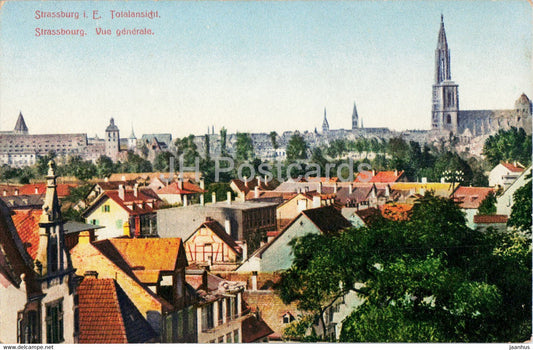 Strassburg i E - Strasbourg - Totalansicht - old postcard - France - unused - JH Postcards
