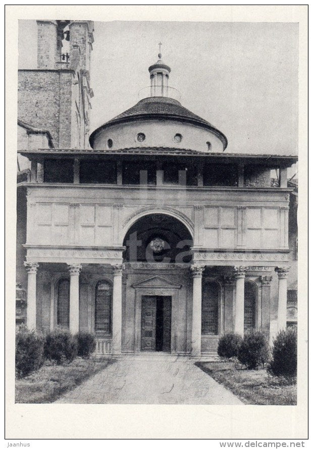 Donatello - Pazzi Chapel in Firenze - architecture - Italian Art - 1964 - Russia USSR - unused - JH Postcards