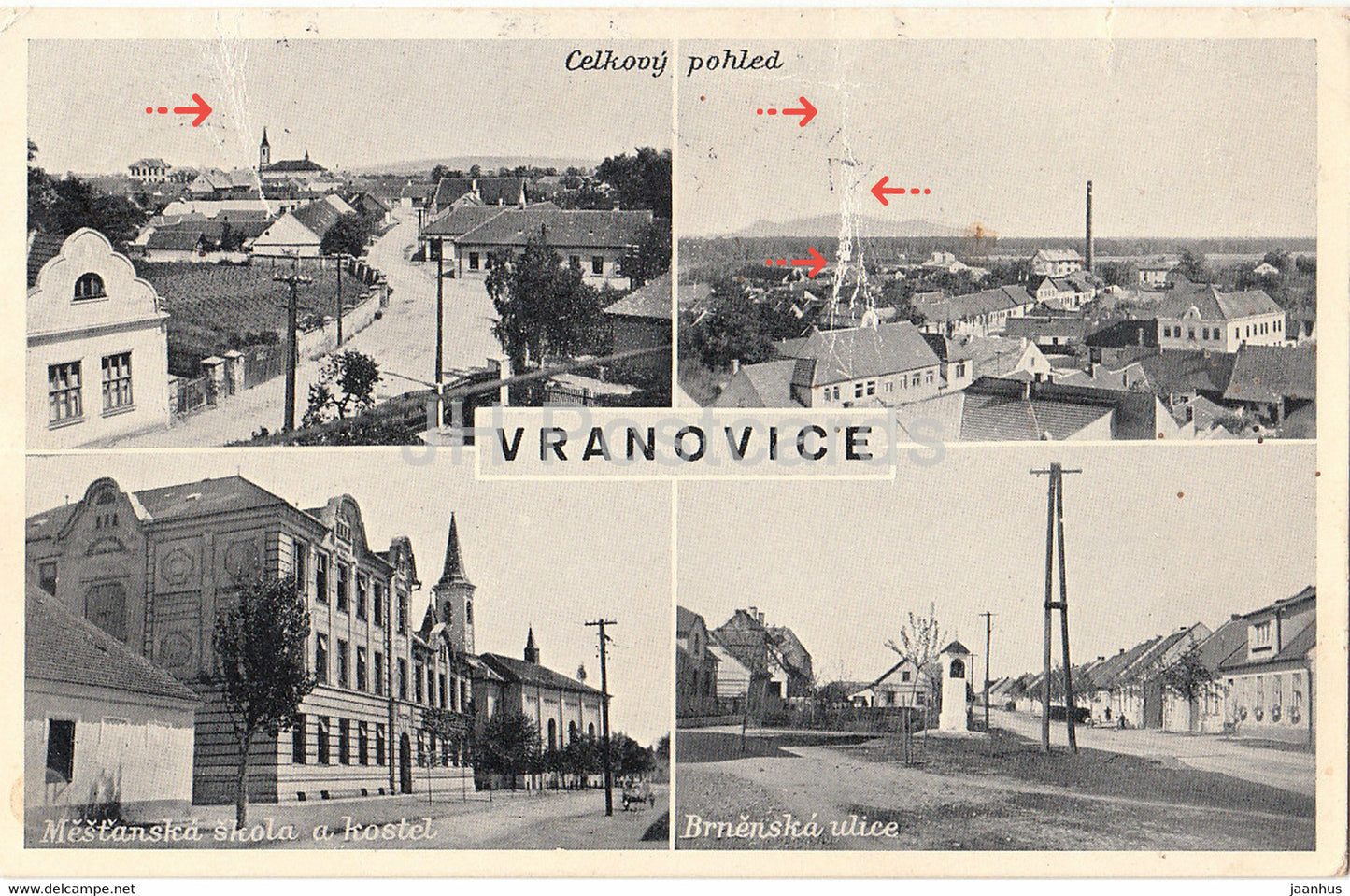 Vranovice - old postcard - 1940 - Czech Republic - used - JH Postcards