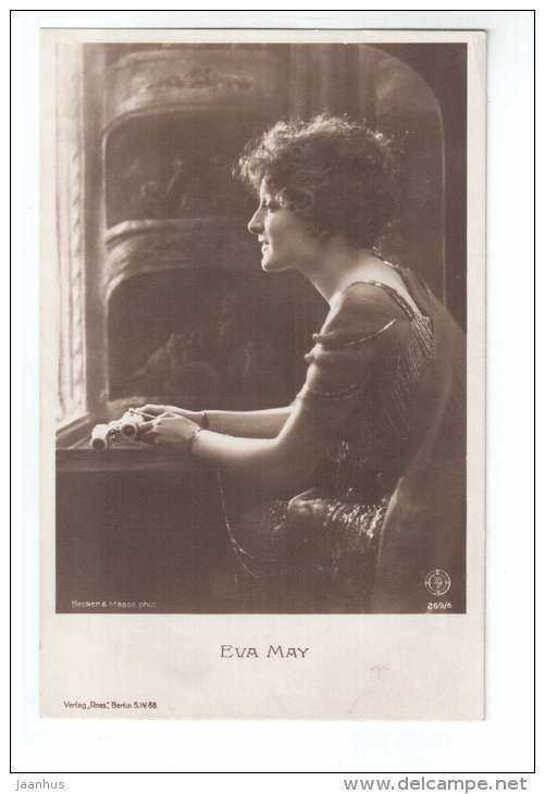 Austrian movie actress - Eva May - 269/6 - cinema - circulated in Estonia 1928 - Germany - used - JH Postcards