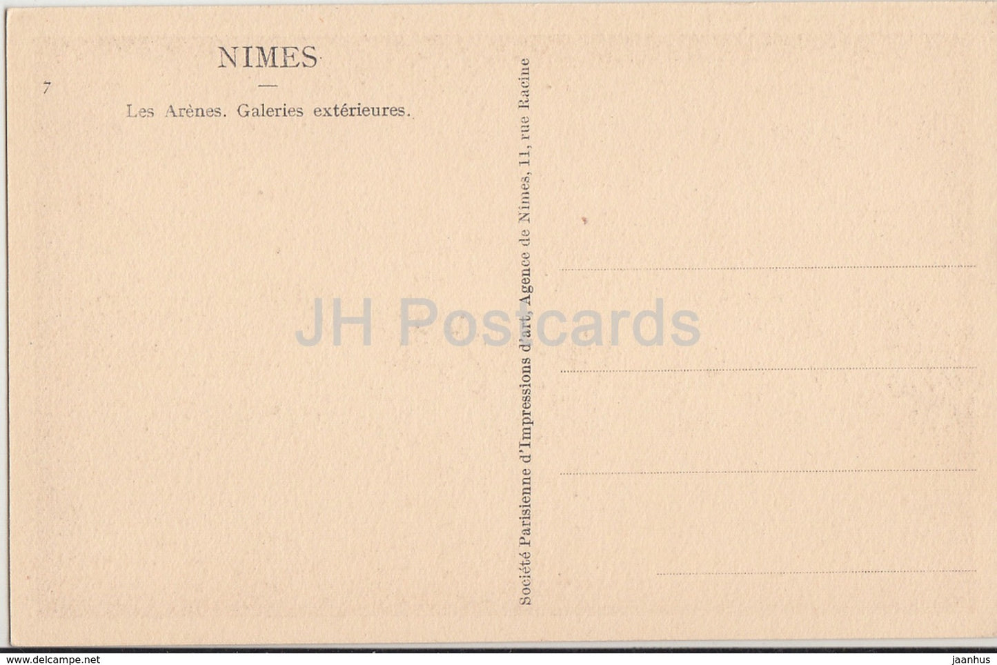 Nîmes - Les Arènes - Galeries extérieures - 7 - carte postale ancienne - France - inutilisée