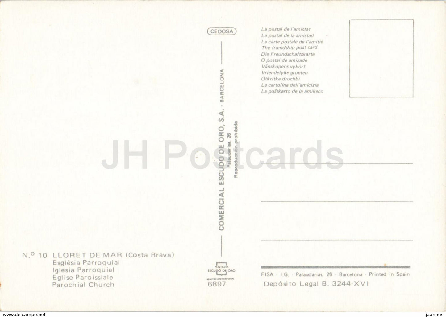 Lloret de Mar - Costa Brava - Esglesia Parroquial - Église paroissiale - 10 - Espagne - inutilisé