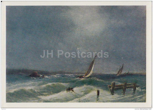 painting  by A. Bogolyubov - Marina - Russian art - 1966 - Russia USSR - unused - JH Postcards