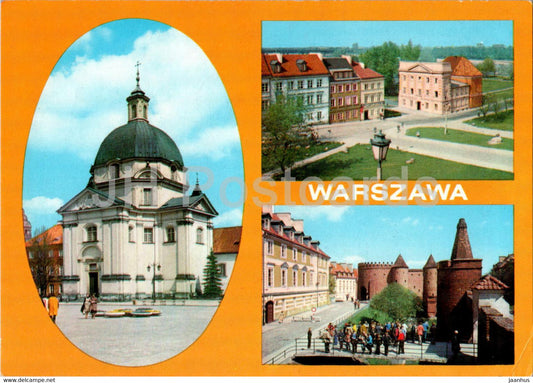 Warsaw - Warszawa - Kosciol Sakramentek - Ulica Mostowa - Church of the Sacraments - Mostowa Street - Poland - unused - JH Postcards