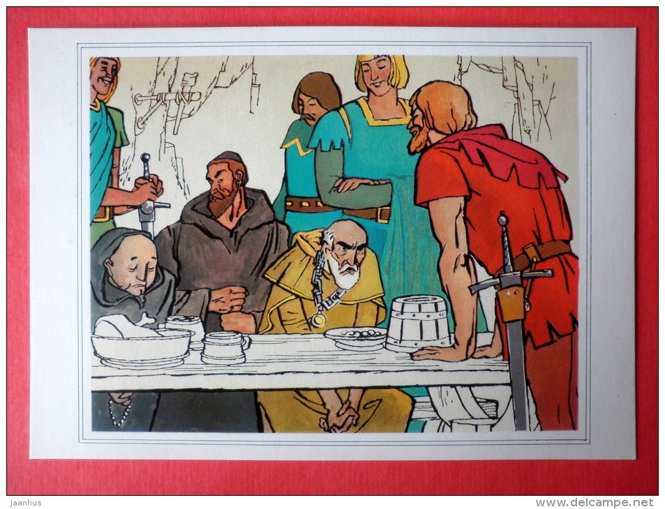 illustration by A. Blokh , L. Korsakov - Sheriff of Nottingham - Robin Hood - 1975 - Russia USSR - unused - JH Postcards