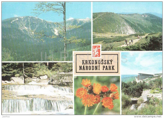 Krkonoše National Park - Kotel mountain - view from Kotel to Harrachov stones - Czechoslovakia - Czech - unused - JH Postcards