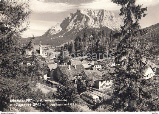 Biberwier 987 m Fernpassstrasse - Zugspitze 2963 m - Austria - used - JH Postcards