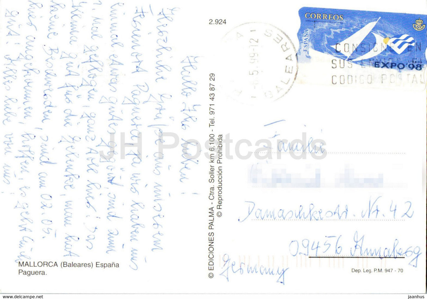 Paguera - Cala Fornells - Majorque - multiview - 1999 - Espagne - d'occasion