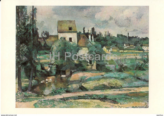 painting by Paul Cezanne - Muhle an der Couleuvre bei Pontoise - French art - DDR Germany - unused - JH Postcards