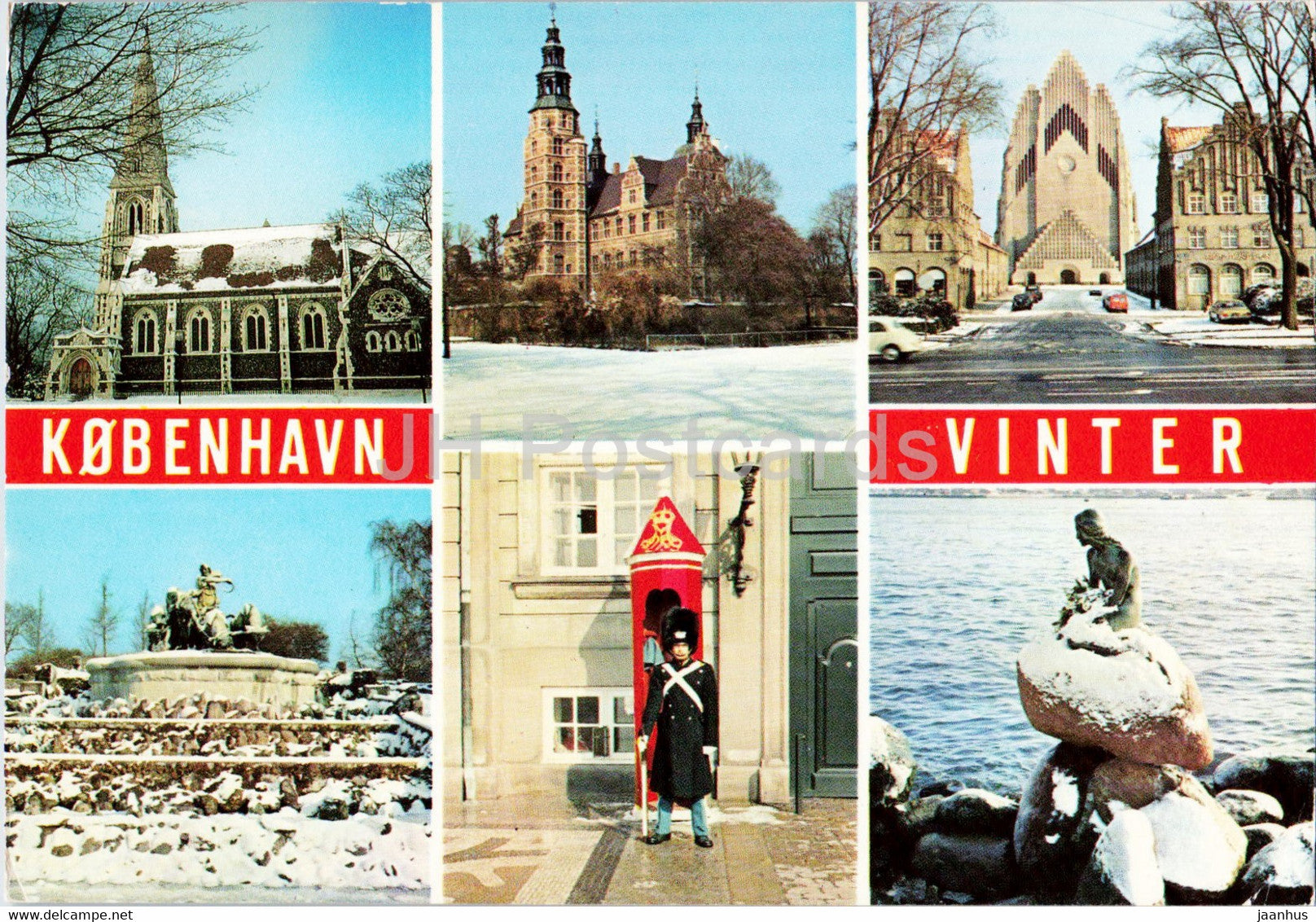 Copenhagen in Winter - multiview - 69 - Denmark - unused - JH Postcards