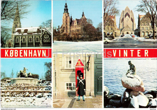Copenhagen in Winter - multiview - 69 - Denmark - unused - JH Postcards