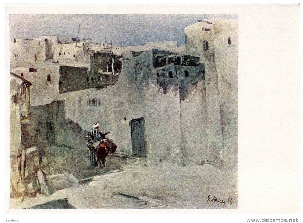 painting by E. Moiseenko - Old Bukhara , 1964 - russian art - unused - JH Postcards
