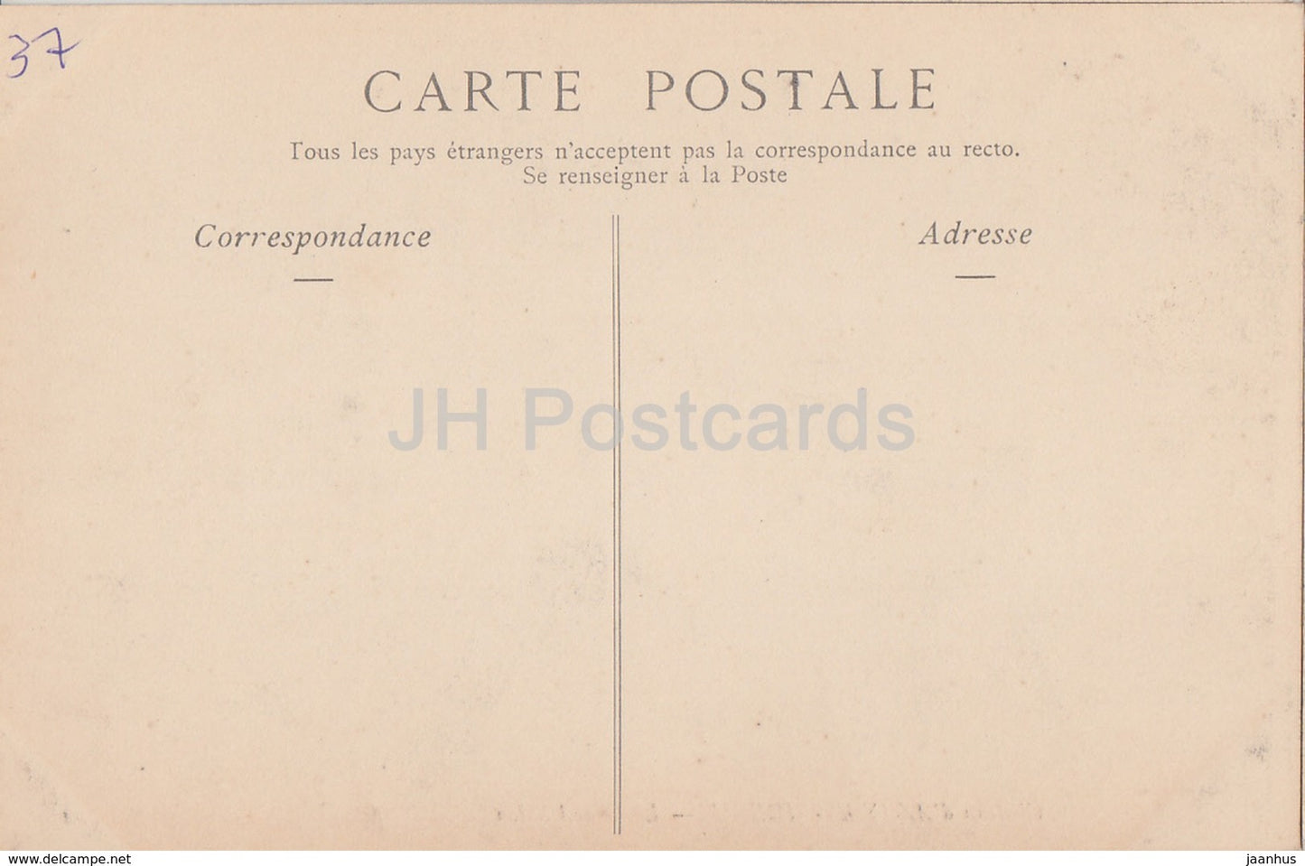 Chateau d' Azay Le Rideau - Le Grand Salon - Schloss - alte Postkarte - Frankreich - unbenutzt