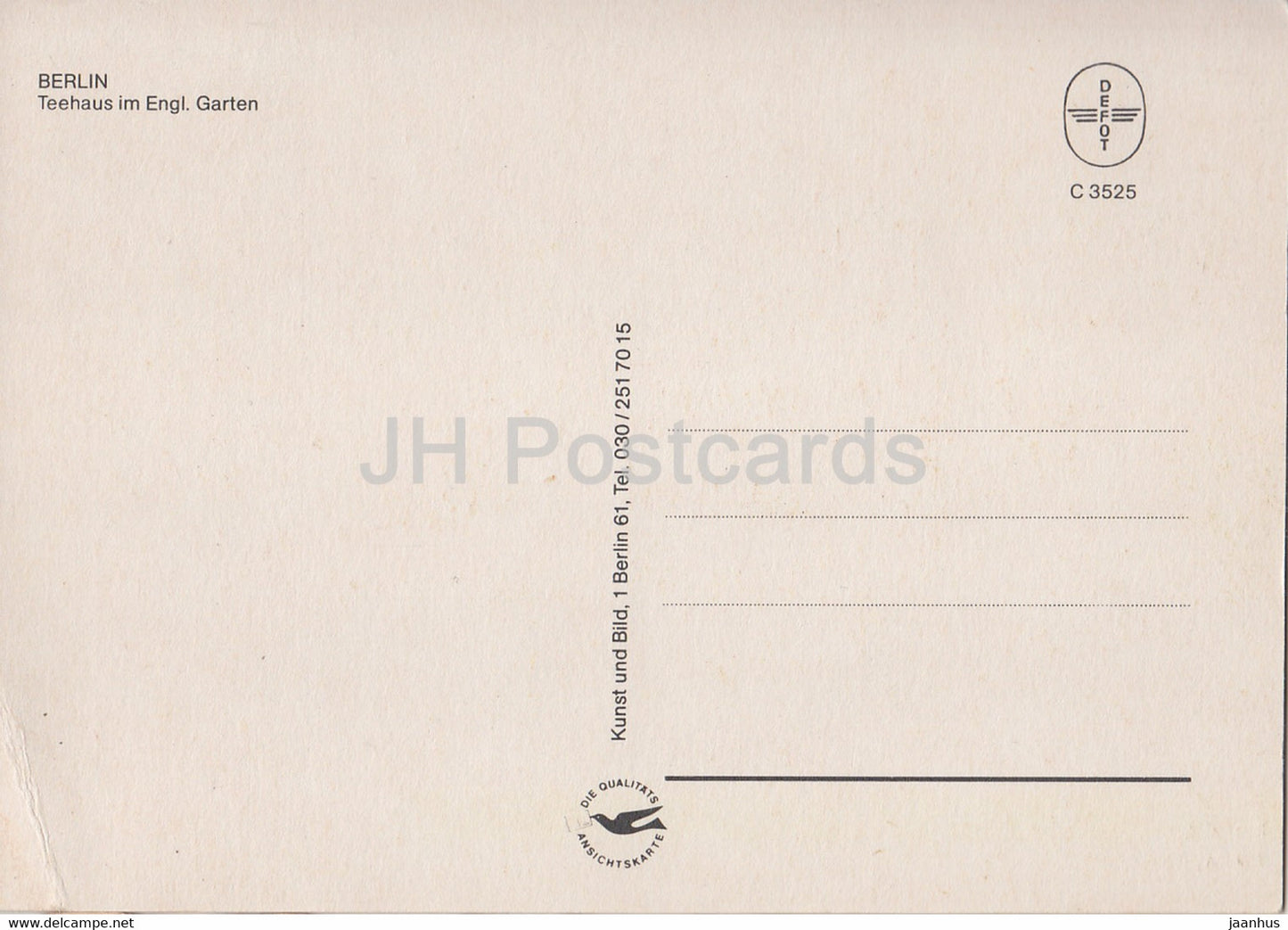 Berlin - Teehaus im Engl Garten - Germany - unused