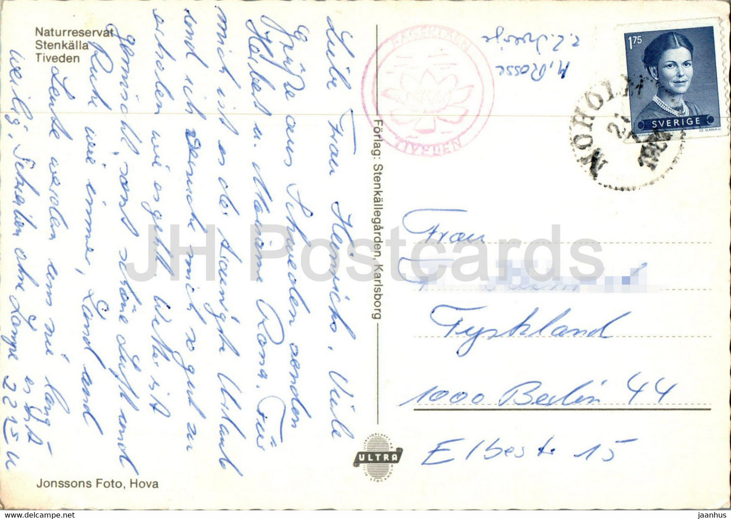 Naturreservat - Stenkalla - Tiveden - Naturschutzgebiet - 1981 - Schweden - gebraucht