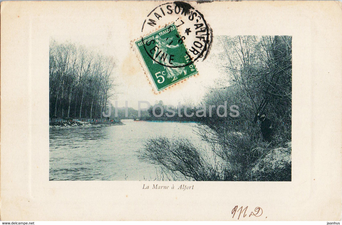 La Marne a Alfort - old postcard - 1911 - France - used - JH Postcards