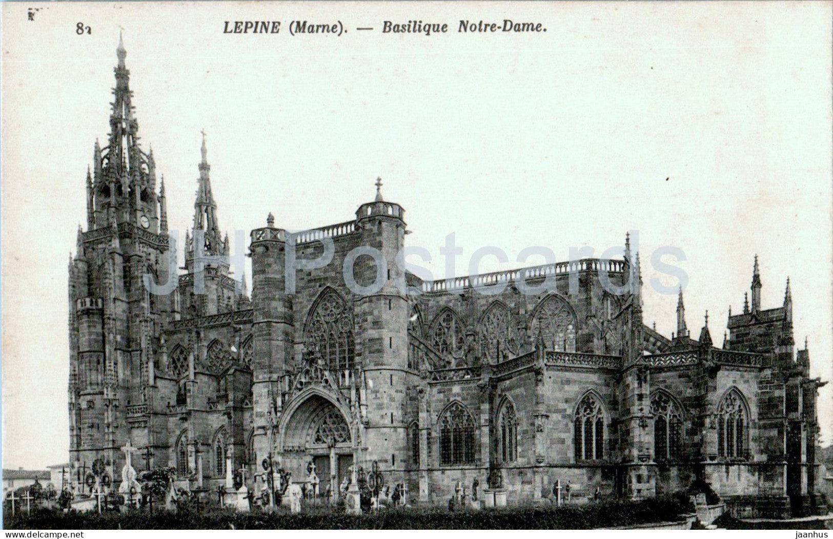 L'Epine - Basilique Notre Dame - cathedral - 82 - old postcard - France - unused - JH Postcards