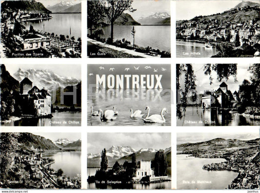 Montreux - multiview - 8301 - 1966 - Switzerland - used - JH Postcards