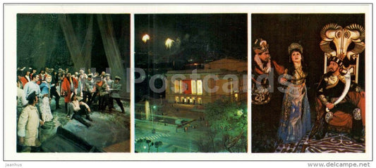 scene from the opera - State Academic Opera and Ballet Theatre - actress - Alma-Ata - 1980 - Kazakhstan USSR - unused - JH Postcards