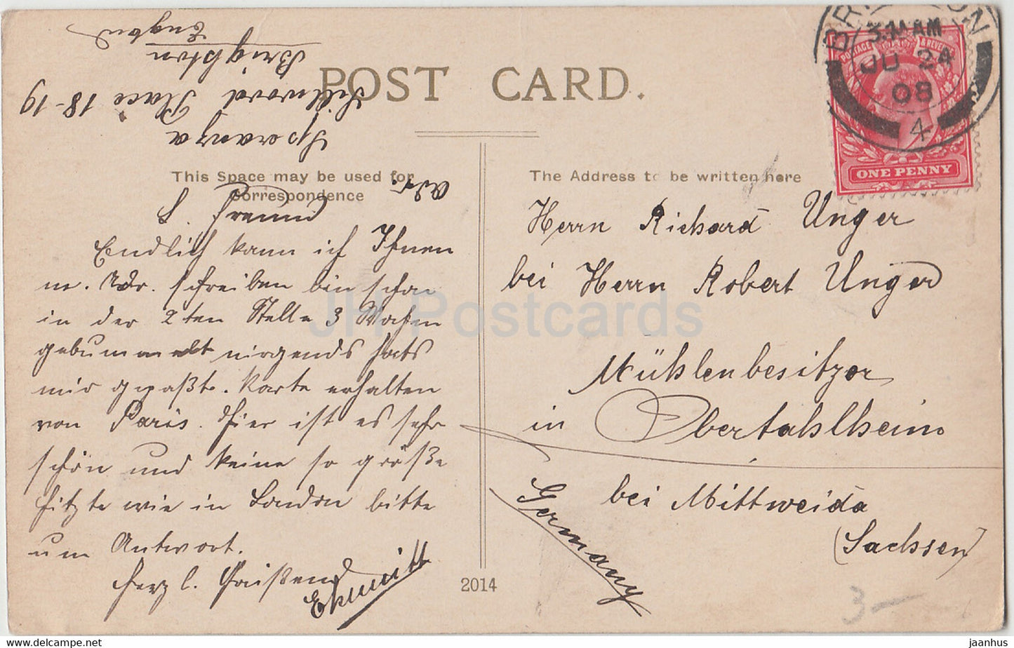 Hove Lawns & Promenade - old postcard - England - 1908 - United Kingdom - used