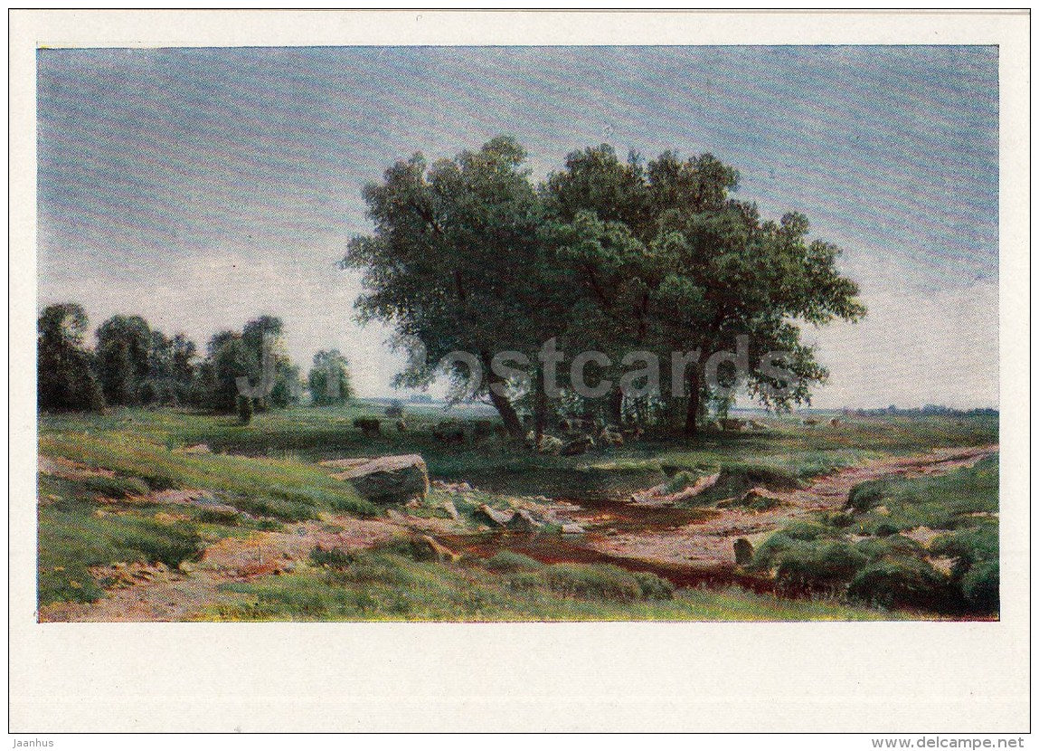 painting by I. Shishkin - Oak Trees - Russian Art - 1961 - Russia USSR - unused - JH Postcards