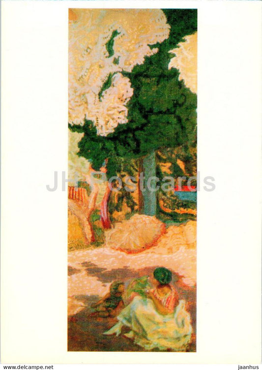 painting by Pierre Bonnard - By the Mediterranean Sea Right side of triptych - French art - 1977 - Russia USSR - unused - JH Postcards