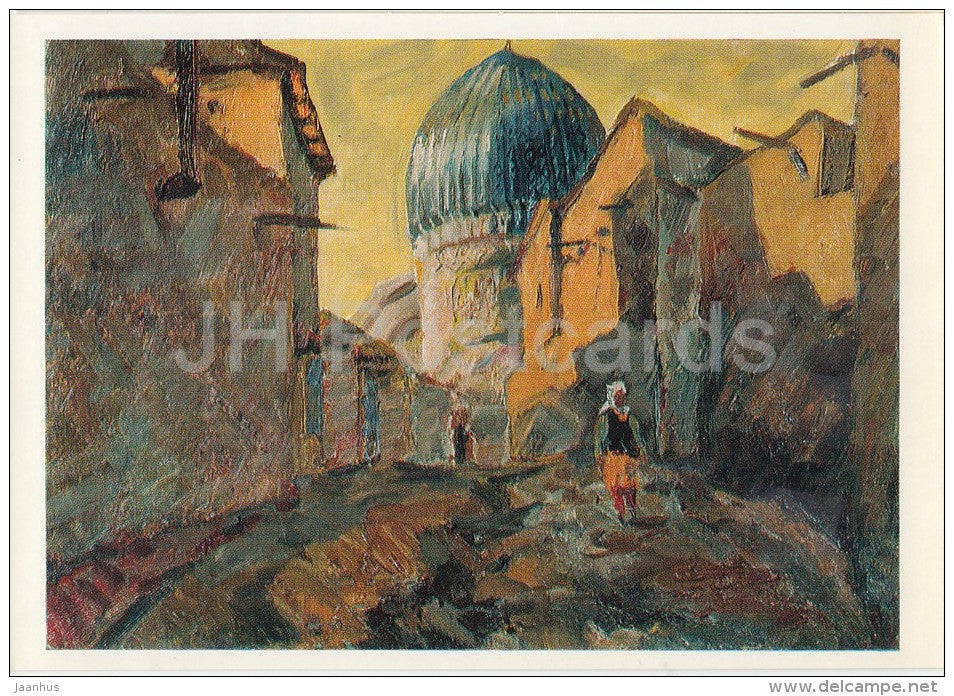 painting by A. Ketov - Evening in Samarkand , 1975 - Russian art - Russia USSR - 1978 - unused - JH Postcards