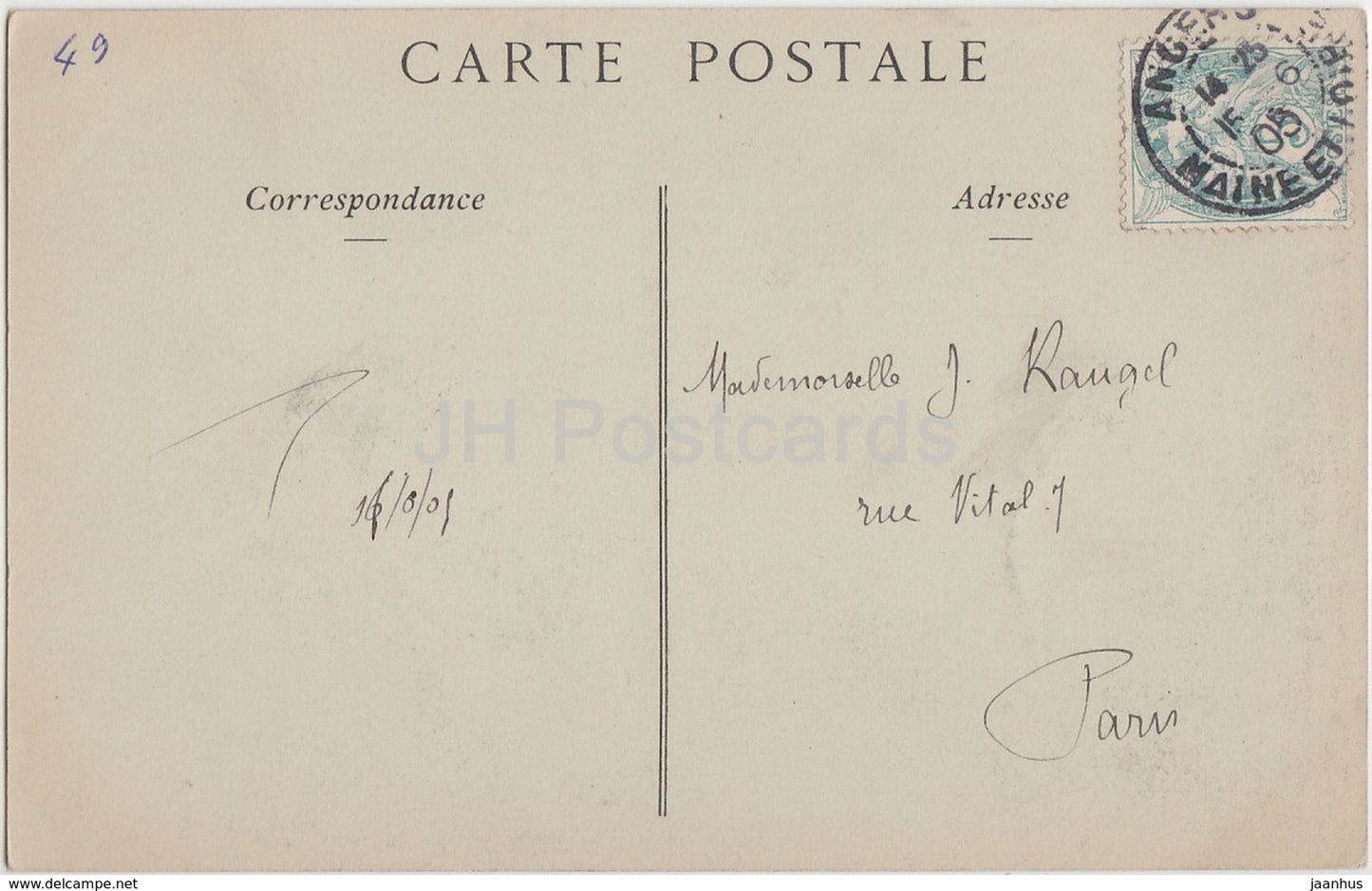 Angers - Le Chateau - Côte Nord - Schloss - 15 - 1905 - alte Postkarte - Frankreich - gebraucht