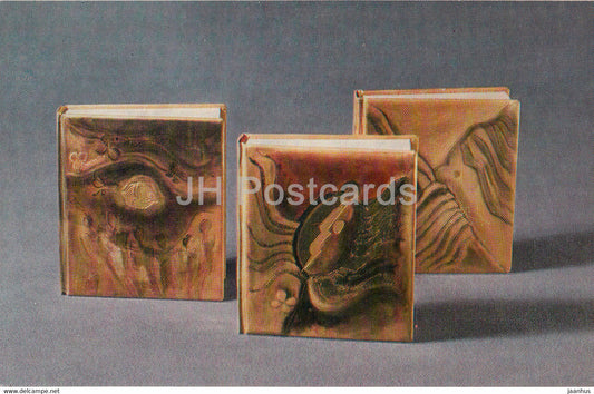 Covers of Visitors Books by A. Lehis - Metalwork and Stamped Leather from Estonia - 1978 - Russia USSR - unused - JH Postcards