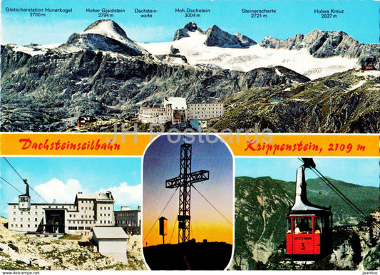Dachsteinseilbahn Krippenstein 2109 m - cable car - Austria - unused - JH Postcards
