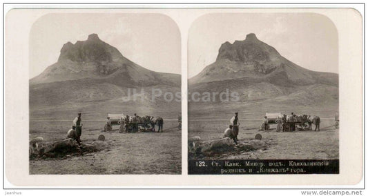 Kankhalinsky source - Kinzhal hill - Caucasus - Russia - Russie - stereo photo - stereoscopique - old photo - JH Postcards