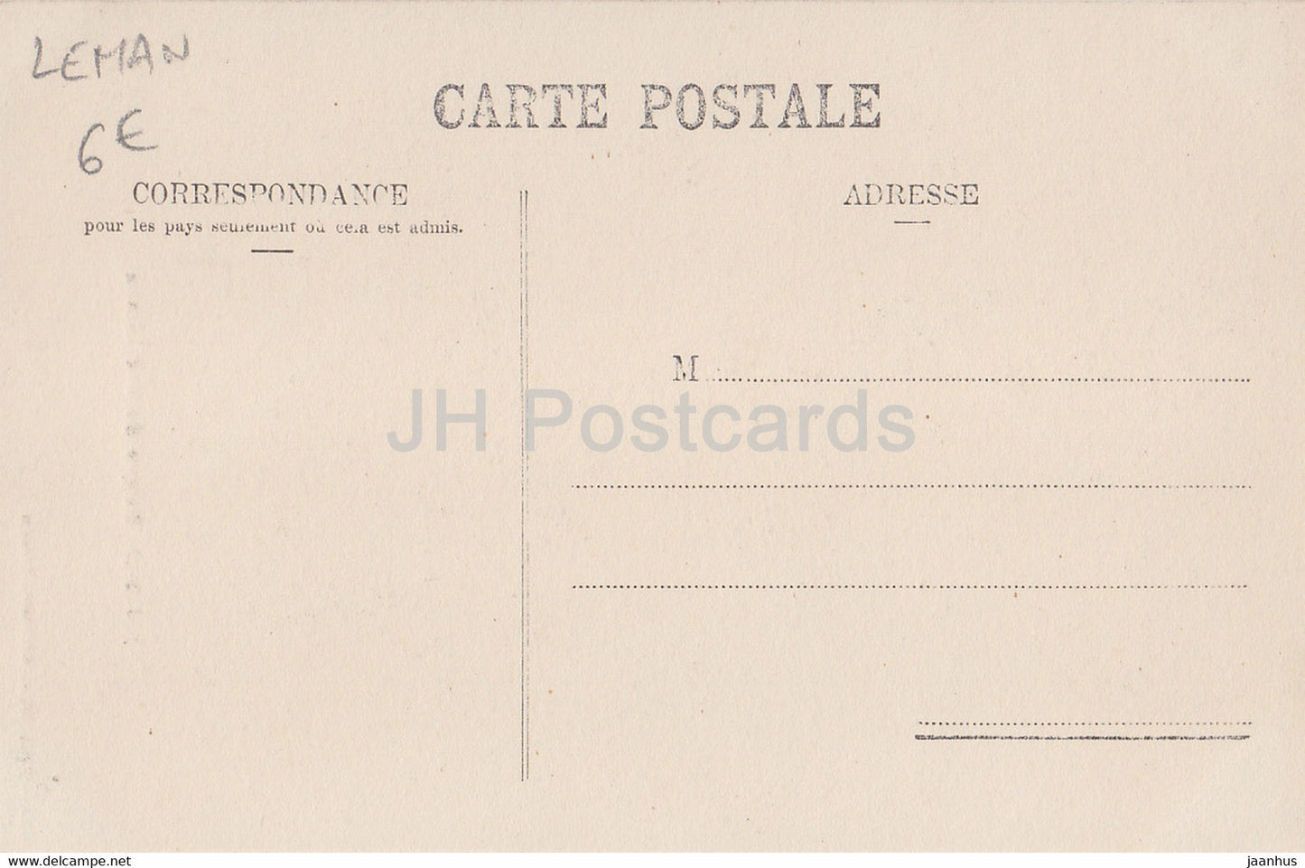 Barque du Lac Leman - Segelboot - 1413 - alte Postkarte - Schweiz - unbenutzt