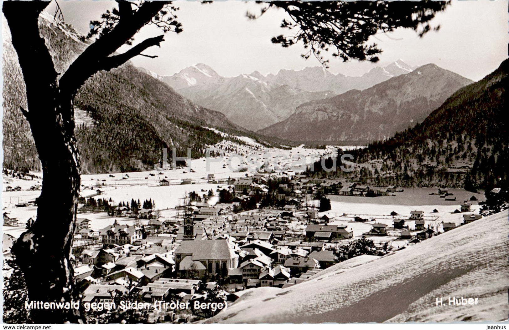 Mittenwald gegen Suden - Tiroler Berge - old postcard - Germany - unused - JH Postcards