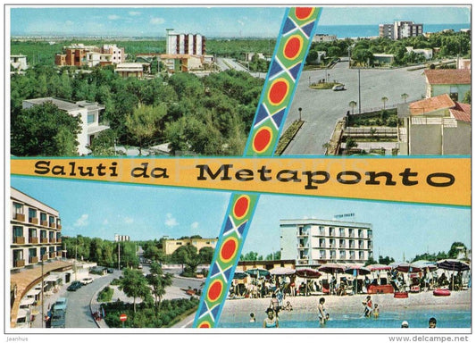 Saluto da Metaponto Lido - Basilicata - No. 7 - Italia - Italy - unused - JH Postcards