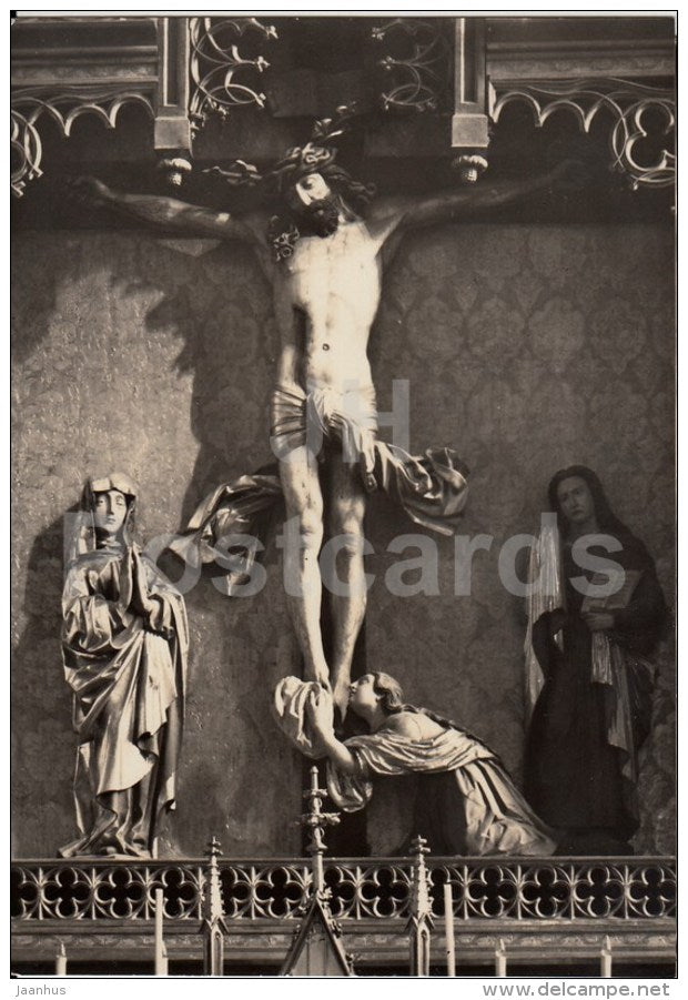 Crucifixion in Kezmarok - Gothic Sculpture of Slovakia - 1967 - Czechoslovakia - unused - JH Postcards