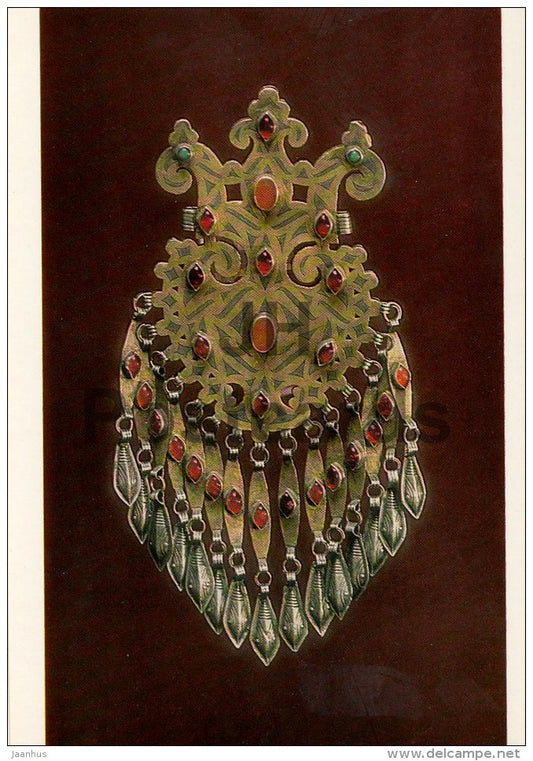 Woman´s Breast Ornament , Turkmenia - Oriental Art - 1986 - Russia USSR - unused - JH Postcards