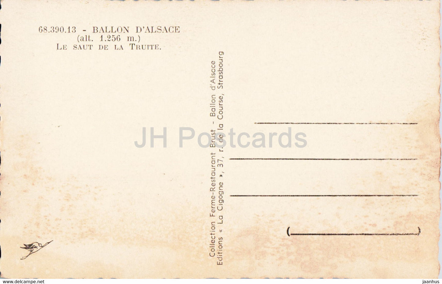 Ballon d'Alsace - Le saut de la Truite - alte Postkarte - Frankreich - unbenutzt