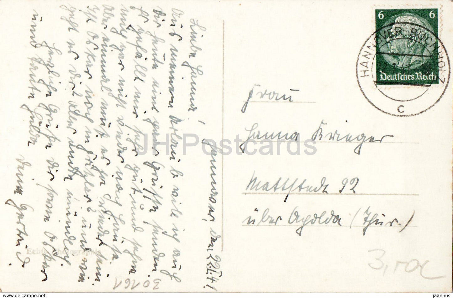 Hannover - Herrenhausen - Grosse Fontane - 9990 - 1941 - old postcard - Germany - used