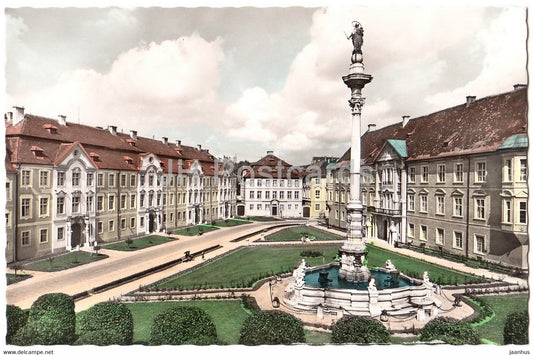 Eichstatt - Bayern - Residenzplatz mit Mariensaule - old postcard - Germany - unused - JH Postcards