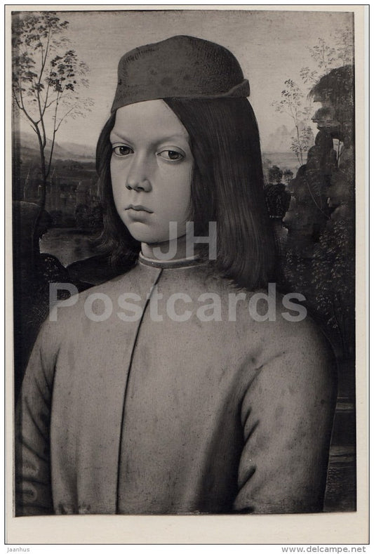 painting by Bernardino di Betto di Biagio - Pinturicchio - boy - Italian art - 1955 - Russia USSR - unused - JH Postcards
