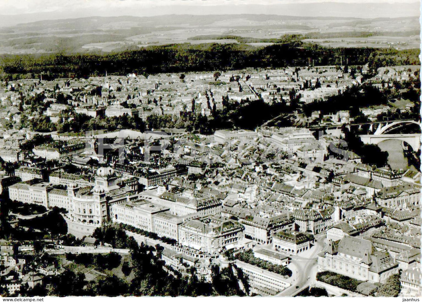 Bern - Berne - Fliegeraufnahme Bundeshaus Bern - 4762 - old postcard - Switzerland - unused - JH Postcards