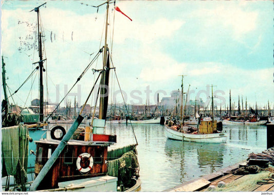 Esbjerg - Fiskerihavnen - Fishing Harbour - boat - ship - 49 - 1973 - Denmark - used - JH Postcards