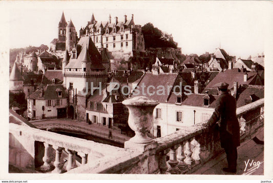 Chateau de Loches - Le Chateau Royal et la Porte des Cordeliers - 9 - old postcard - 1931 - France - used - JH Postcards